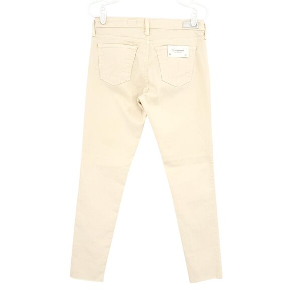 $188.00 Adriano Goldschmied Womens Beige Stretch Super Skinny Ankle Leggings 29R - Picture 2 of 12